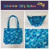 Medium Tote Bag - Blue Butterflies